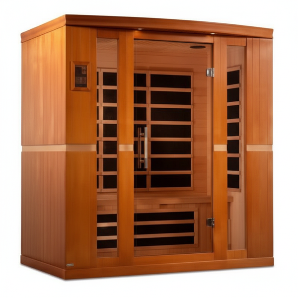 Dynamic Bergamo Elite 4-person Ultra Low EMF (Between 3-5MG) FAR Infrared Sauna (Canadian Hemlock)