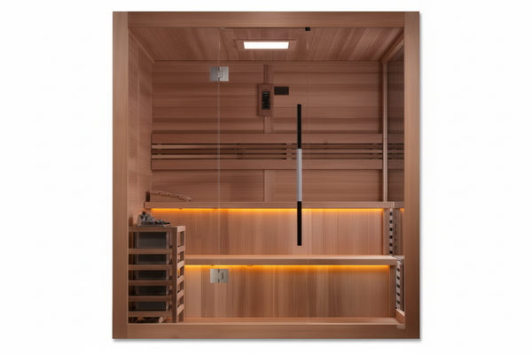 Golden Designs "Forssa Edition" 3 Person Indoor Traditional Sauna (GDI-7203-01) - Canadian Red Cedar Interior