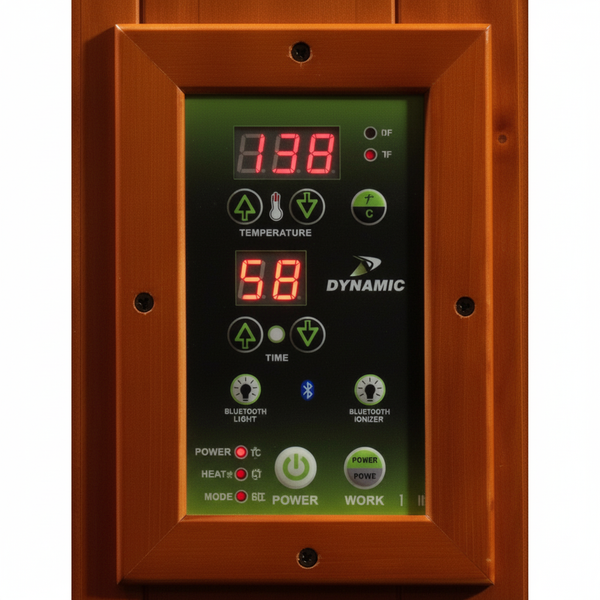 Dynamic Madrid Elite 3-person Ultra Low EMF (Between 3-5MG) FAR Infrared Sauna (Canadian Hemlock)