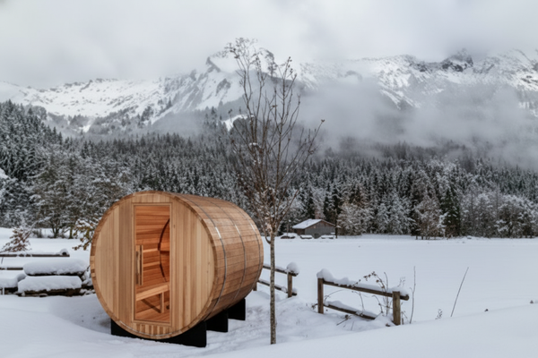 Golden Designs Kaarina 6 Person Outdoor Traditional Sauna (GDI-8506-03) - 2 Tone