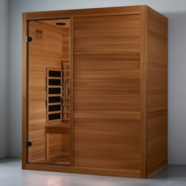 Maxxus S-Line Yoga 3-Person Ultra Low EMF (Between 5-10MG) FAR Infrared Sauna (Canadian Hemlock)