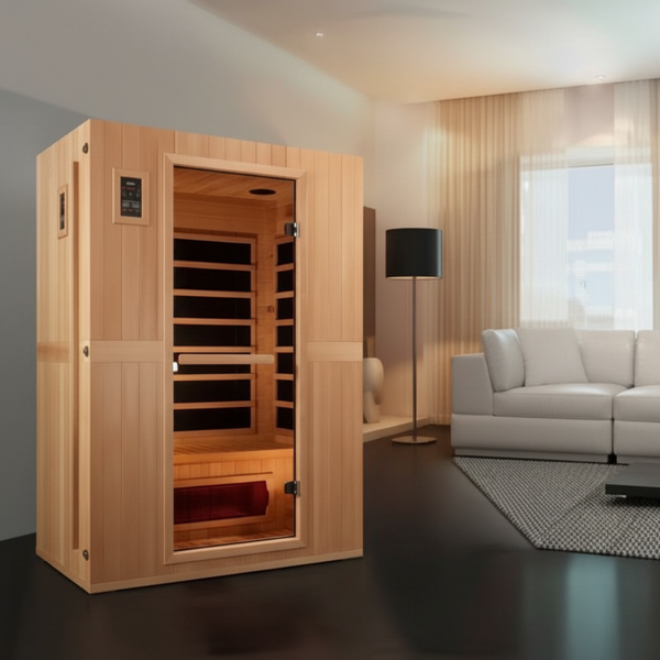 Maxxus S-Line Yoga 2-Person Ultra Low EMF (Between 5-10MG) FAR Infrared Sauna (Canadian Hemlock)