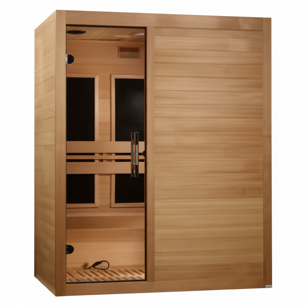 Maxxus S-Line Yoga 3-Person Ultra Low EMF (Between 5-10MG) FAR Infrared Sauna (Canadian Hemlock)