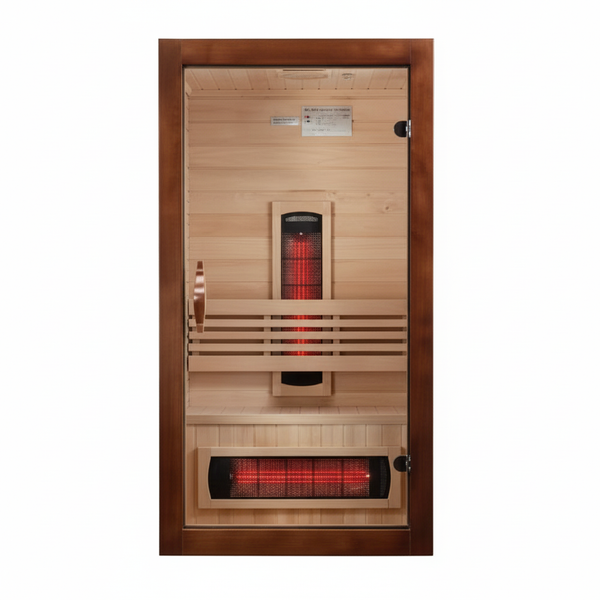 Dynamic Santorini 1-2-Person Full Spectrum Near Zero EMF (Under 3MG) FAR Infrared Sauna (Canadian Hemlock)