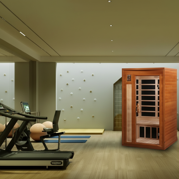 Dynamic Barcelona 1-2-person Low EMF (Between 5-10 MG) FAR Infrared Sauna (Canadian Hemlock)