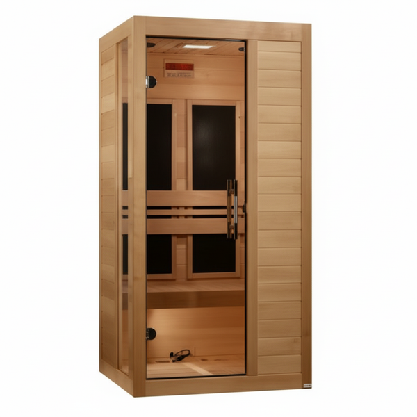 Dynamic Veneto Elite 1-2-person Ultra Low EMF (Between 3-5MG) FAR Infrared Sauna (Canadian Hemlock)