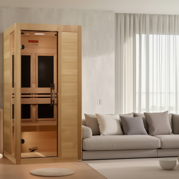 Dynamic Veneto Elite 1-2-person Ultra Low EMF (Between 3-5MG) FAR Infrared Sauna (Canadian Hemlock)