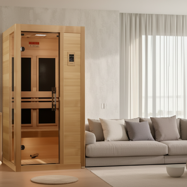 Dynamic Veneto 1-2 Person Low EMF (Between 5-10MG) Far Infrared Sauna (Canadian Hemlock)