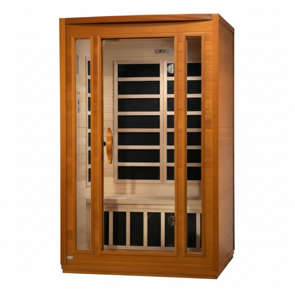 Dynamic San Marino Elite 2-person Ultra Low EMF (Between 3-5MG) FAR Infrared Sauna (Canadian Hemlock)