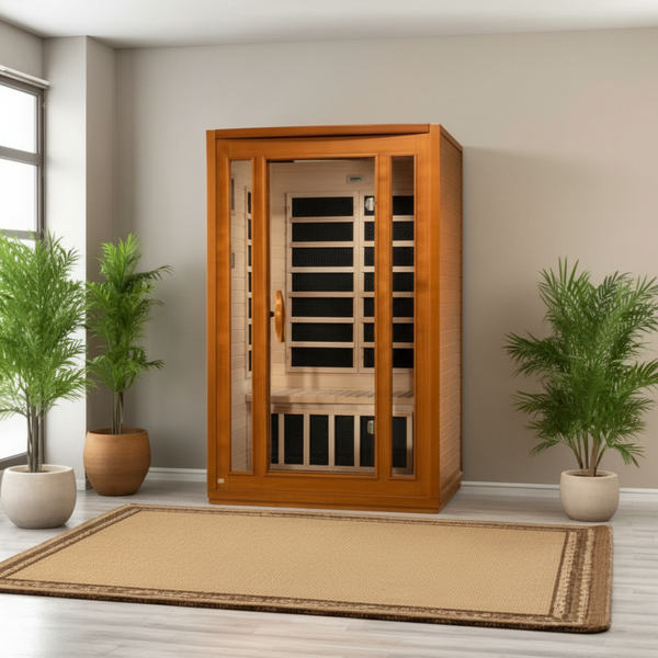 Dynamic San Marino Elite 2-person Ultra Low EMF (Between 3-5MG) FAR Infrared Sauna (Canadian Hemlock)