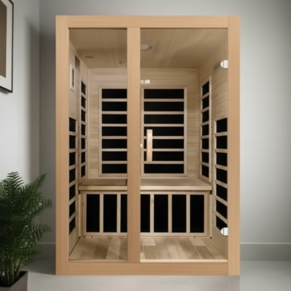 Dynamic Santiago 2-person Low EMF (Between 5-10MG) FAR Infrared Sauna (Canadian Hemlock)