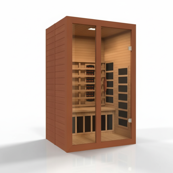 Dynamic Santiago 2-Person Full Spectrum Near Zero EMF (Under 3MG) FAR Infrared Sauna (Canadian Hemlock)