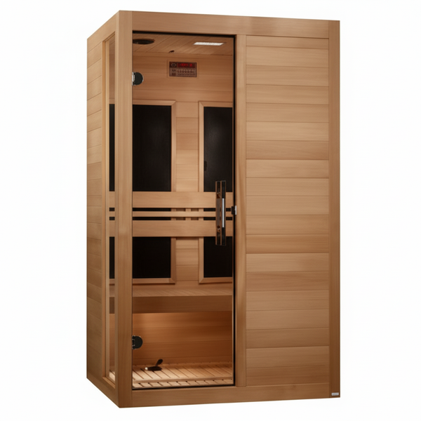 Dynamic Lucca Elite 2-person Ultra Low EMF (Between 3-5MG) FAR Infrared Sauna (Canadian Hemlock)