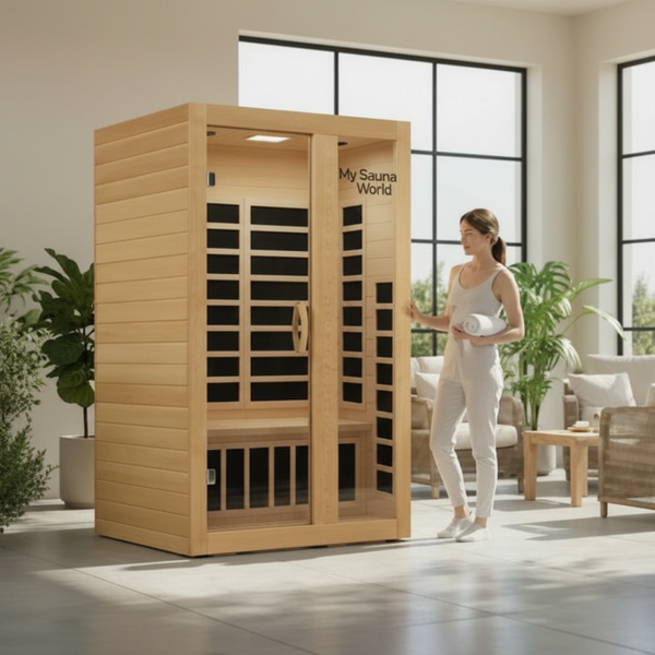 Dynamic Serena 2-Person Full Spectrum Near Zero EMF (Under 3MG) FAR Infrared Sauna (Canadian Hemlock)