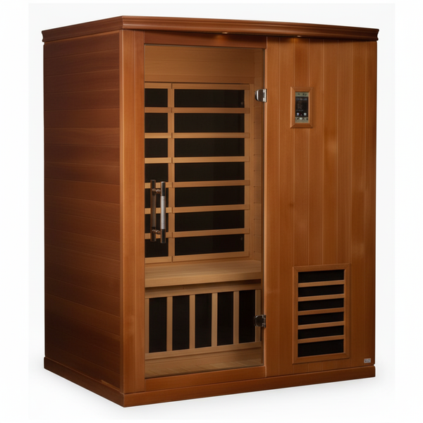 Dynamic Madrid Elite 3-person Ultra Low EMF (Between 3-5MG) FAR Infrared Sauna (Canadian Hemlock)