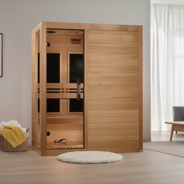 Dynamic Toscana 3-person Low EMF (Between 5-10MG) FAR Infrared Sauna (Canadian Hemlock)