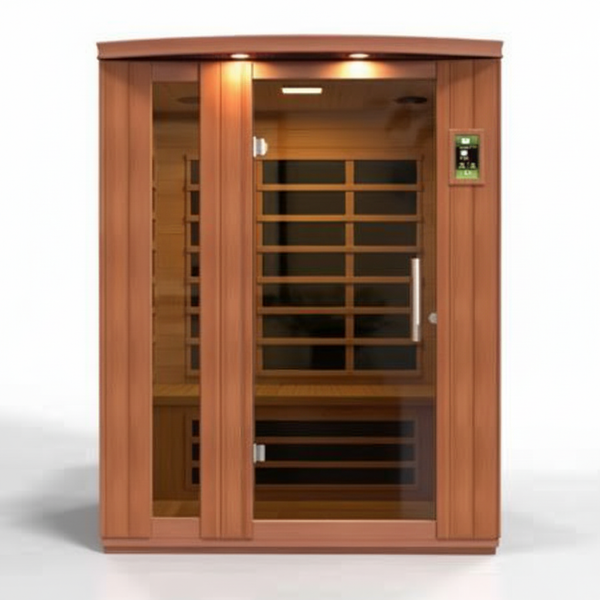 Dynamic Lugano Elite 3-person Ultra Low EMF (Between 3-5MG) FAR Infrared Sauna (Canadian Hemlock)