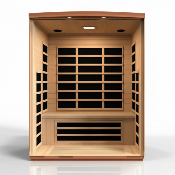 Dynamic Lugano Elite 3-person Ultra Low EMF (Between 3-5MG) FAR Infrared Sauna (Canadian Hemlock)