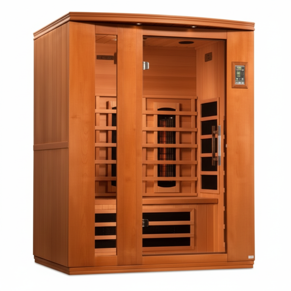 Dynamic Lugano 3-Person Full Spectrum Near Zero EMF (Under 3MG) FAR Infrared Sauna (Canadian Hemlock)