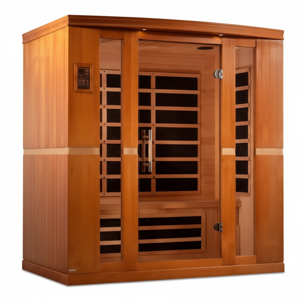 Dynamic Bergamo 4-person Low EMF (Between 5-10MG) FAR Infrared Sauna (Canadian Hemlock)