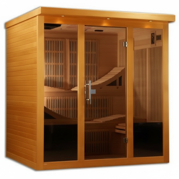 Dynamic Monaco Elite 6-person Ultra Low EMF (Between 3-5MG) FAR Infrared Sauna (Canadian Hemlock)