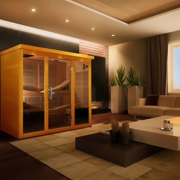 Dynamic Monaco Elite 6-person Ultra Low EMF (Between 3-5MG) FAR Infrared Sauna (Canadian Hemlock)