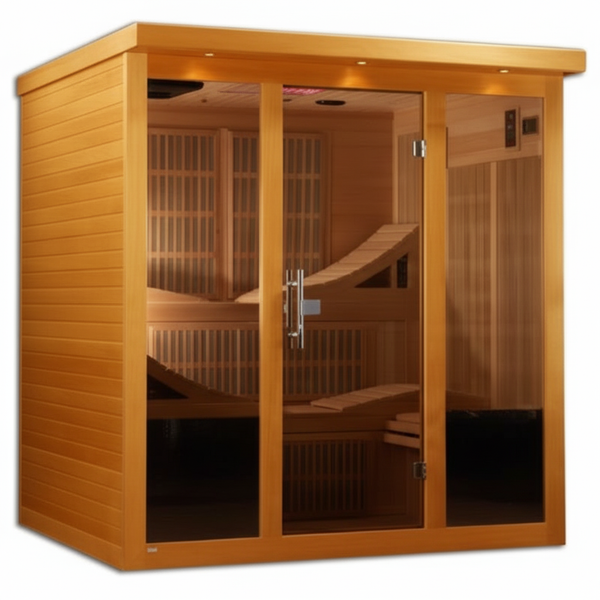 Dynamic 6-person Ultra Low EMF (Between 3-5MG) FAR Infrared Sauna (Canadian Hemlock)