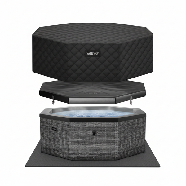 4/6-Person Cut corner Foam Hot Tub Built-In Integrated Heater