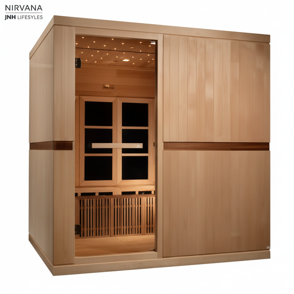 Golden Designs Catalonia 8-person PureTech™ Near Zero EMF (Under 3MG) FAR Infrared Sauna (Canadian Hemlock)