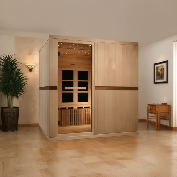 Golden Designs Catalonia 8-person PureTech™ Near Zero EMF (Under 3MG) FAR Infrared Sauna (Canadian Hemlock)