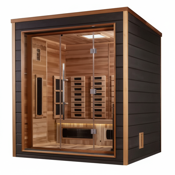 Golden Designs Bergen 6 Person Outdoor Traditional Sauna (GDI-8206-01) - Canadian Red Cedar Interior