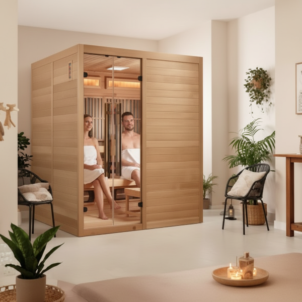 Golden Designs 2025 Toledo 6 Per Hybrid Sauna (Indoor). Full Spectrum and Harvia Traditional Stove