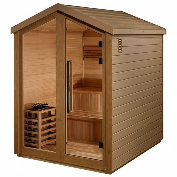 Golden Designs Savonlinna 3 Person Outdoor Traditional Sauna (GDI-8503-01) - Canadian Red Cedar Interior