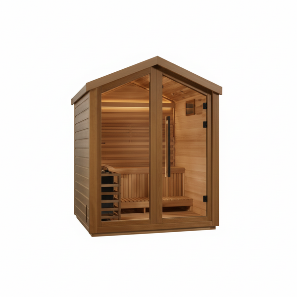 Golden Designs Savonlinna 3 Person Outdoor Traditional Sauna (GDI-8503-03) - 2 Tone