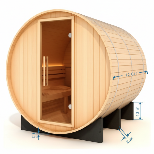 Golden Designs Kaarina 6 Person Outdoor Traditional Sauna (GDI-8506-02) - Pacific Cedar
