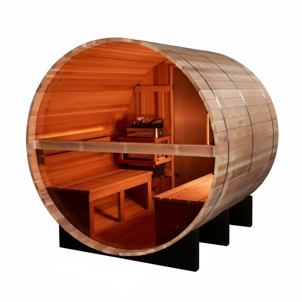 Golden Designs Kaarina 6 Person Outdoor Traditional Sauna (GDI-8506-03) - 2 Tone