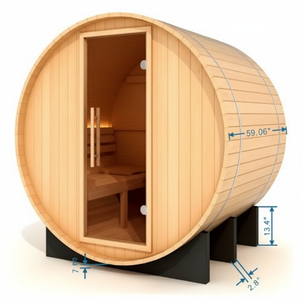 Golden Designs "St. Moritz" 2 Person Barrel Traditional Sauna -  Pacific Cedar