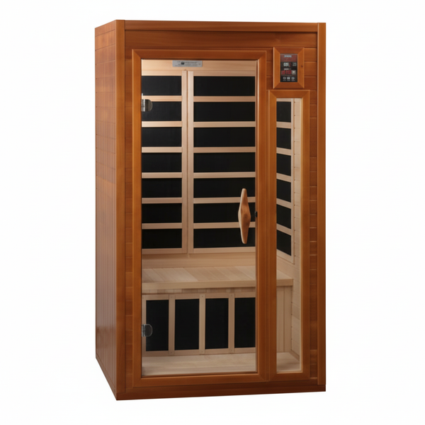 Dynamic Barcelona Elite 1-2-person Ultra Low EMF (Between 3-5MG) FAR Infrared Sauna (Canadian Hemlock)