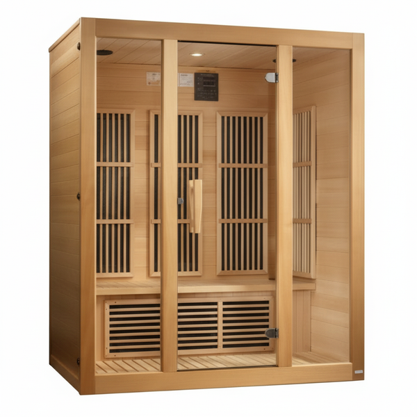 Maxxus Bellevue 3-Person Low EMF (Between 5-10MG) FAR Infrared Sauna (Canadian Hemlock)