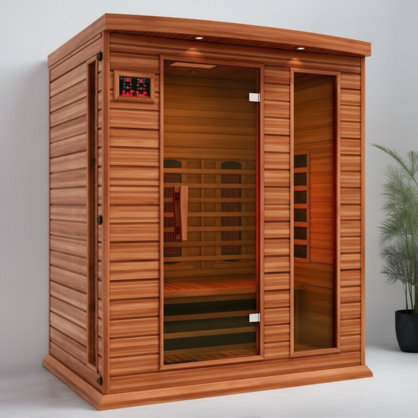 Maxxus 3-Person Low EMF (Between 5-10MG) FAR Infrared Sauna (Canadian Red Cedar)