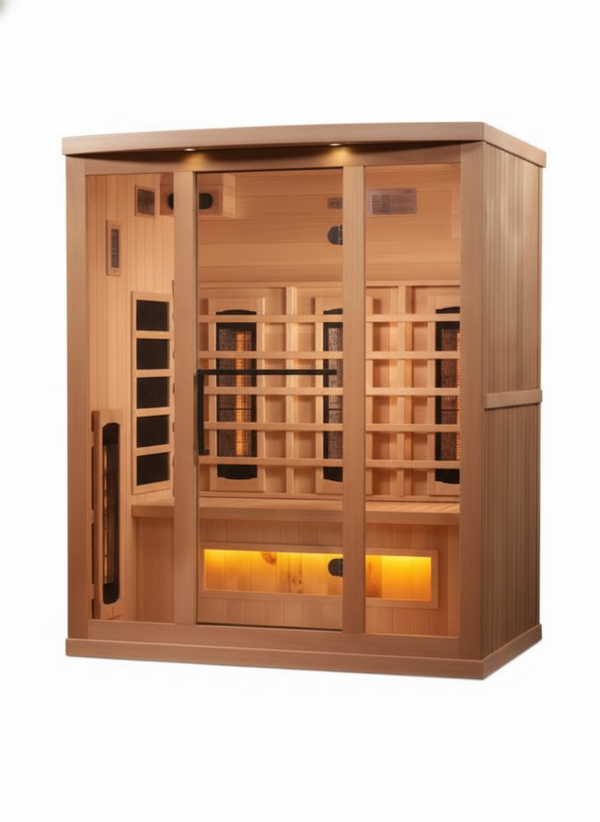 Maxxus 3-Person Near Zero EMF (Under 3MG) FAR Infrared Sauna (Canadian Red Cedar)