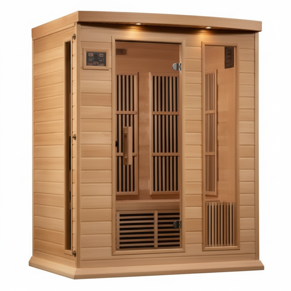 Maxxus 3-Person Near Zero EMF (Under 3MG) FAR Infrared Sauna (Canadian Hemlock)