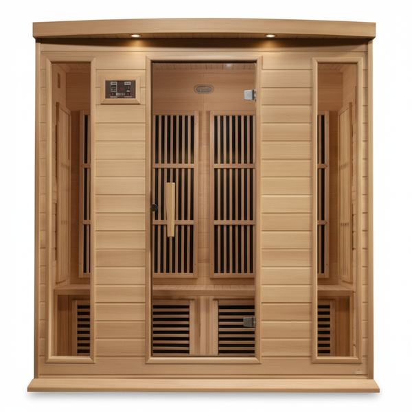 Maxxus 4-Person Near Zero EMF (Under 3MG) FAR Infrared Sauna (Canadian Red Cedar)