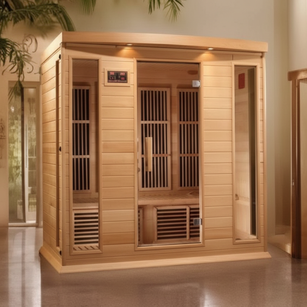 Maxxus 4-Person Near Zero EMF (Under 3MG) FAR Infrared Sauna (Canadian Hemlock)