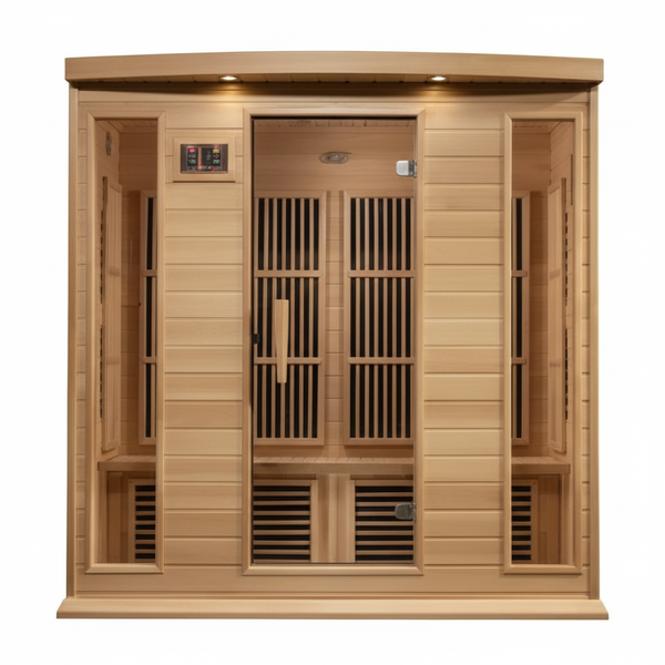 Maxxus 4-Person Low EMF (Between 5-10MG) FAR Infrared Sauna (Canadian Hemlock)