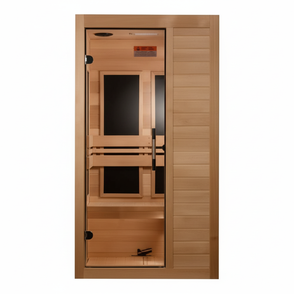 Maxxus S-Line Yoga 1-Person Low EMF (Between 5-10MG) FAR Infrared Sauna (Canadian Hemlock)