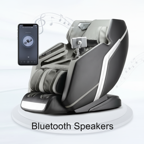 R8658L Massage Chair - Black and Gray