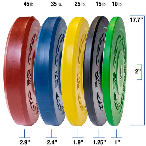 260LB BUMPER SET COLORS, PAIRS 10,15,25,35,45,  Full Commercial, 1-3 YEAR WARRANTY