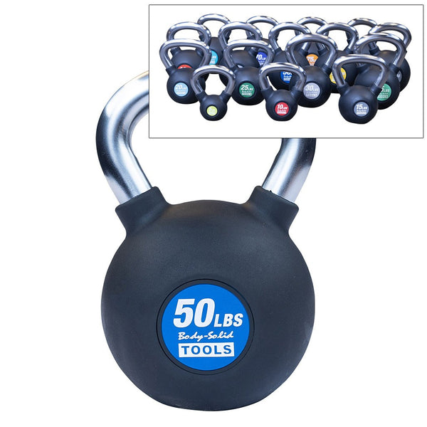 Chrome, Rubber Kettlebell 15lb