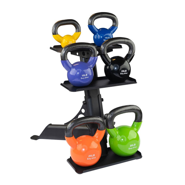Vinyl Coated Kettle Bells Set One Each 5,10,15,20,25,30, w GDKR50